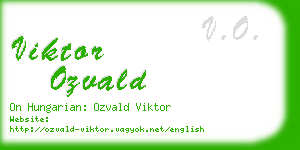 viktor ozvald business card